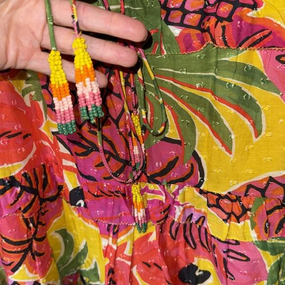 FARM RIO FRUIT DREAM RUFFLE MINI DRESS COLORFUL size XL - Picture 5 of 8